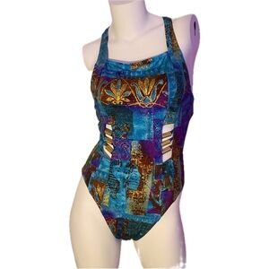 Vintage patchwork swimsuit
